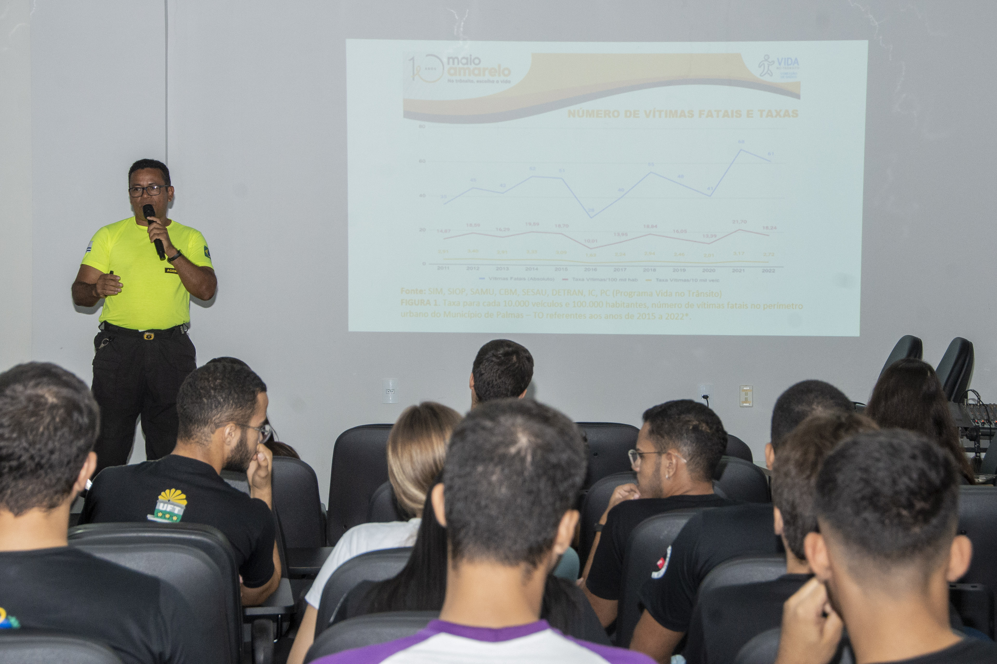 Programa Vida no Trânsito promove palestra sobre acidentes e traumas aos estudantes da UFT