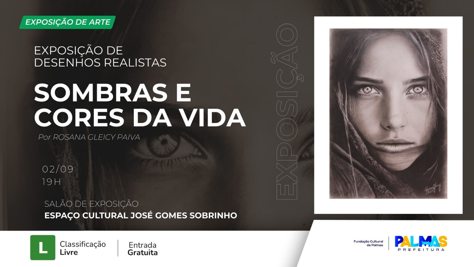 ‘Sombras e Cores da Vida’: mostra com desenhos realistas estreia no Espaço Cultural de Palmas na noite desta terça, 2