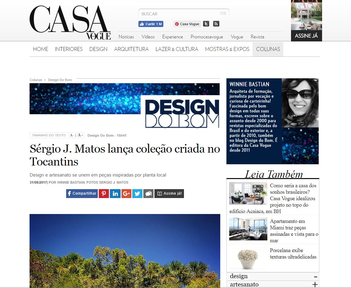 Revista de renome internacional divulga matéria sobre valorização do artesanato de Taquaruçu