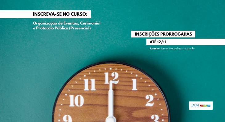 Inscrições para curso voltado à organização de eventos no IVM são prorrogadas até sexta, 12