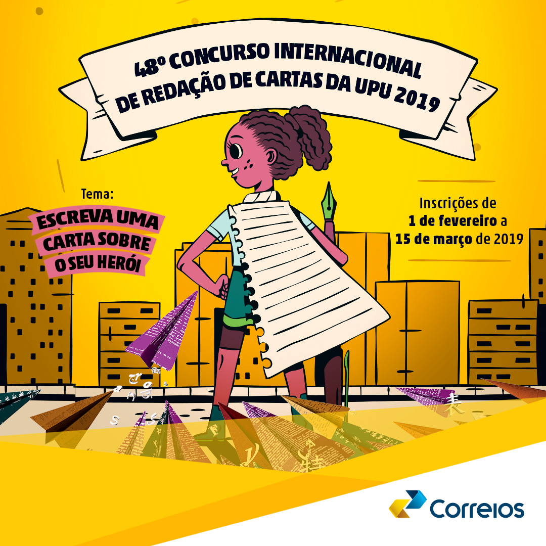 Alunos já podem se inscrever no Concurso Internacional de Redação de Cartas da União Postal Universal