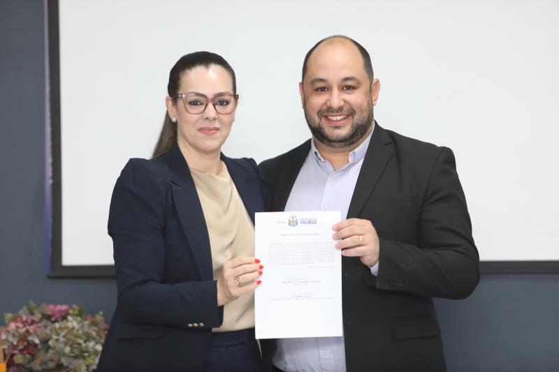 Cinthia empossa Bruno Martins Vieira na presidência do Conselho de Inovação e Desenvolvimento de Palmas