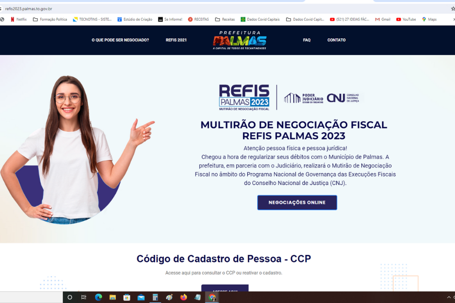 Prefeitura de Palmas prorroga Refis 2023 até 29 de dezembro