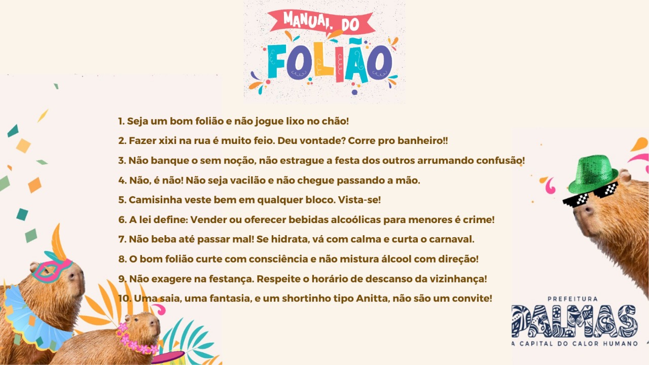Redes Sociais da Prefeitura divulgam boas práticas para o Carnaval com o Manual do Folião