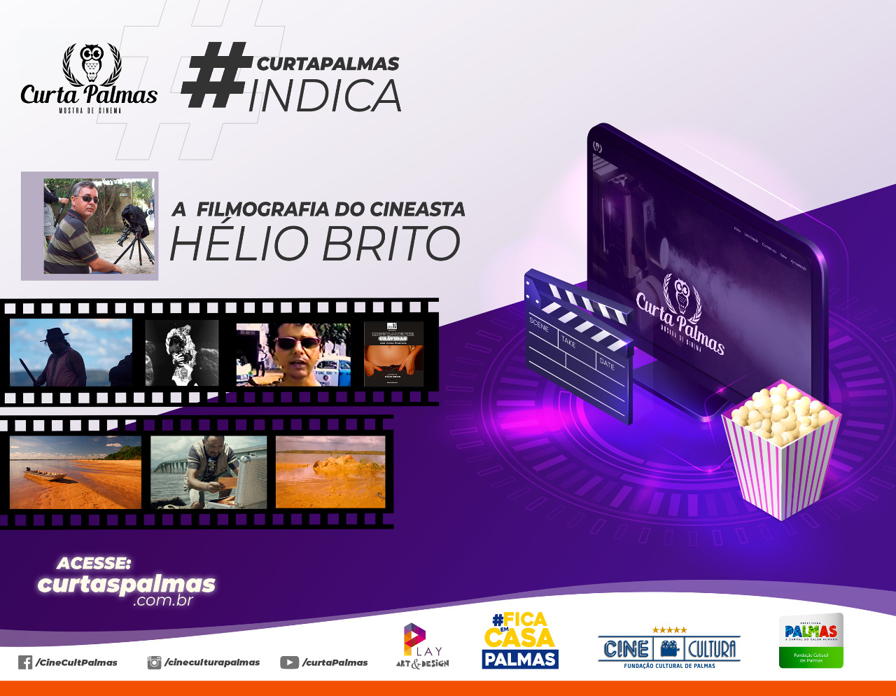 Filmografia do cineasta Hélio Brito é destaque no site Curta Palmas
