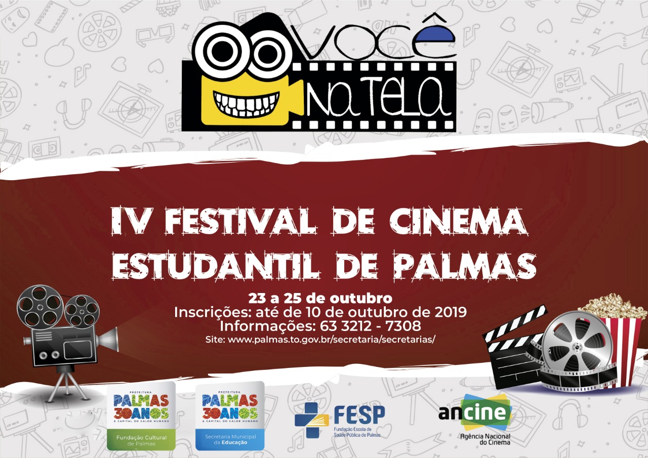 Estudantes têm até 10 de outubro para se inscreverem no IV Festival de Cinema Estudantil Você na Tela