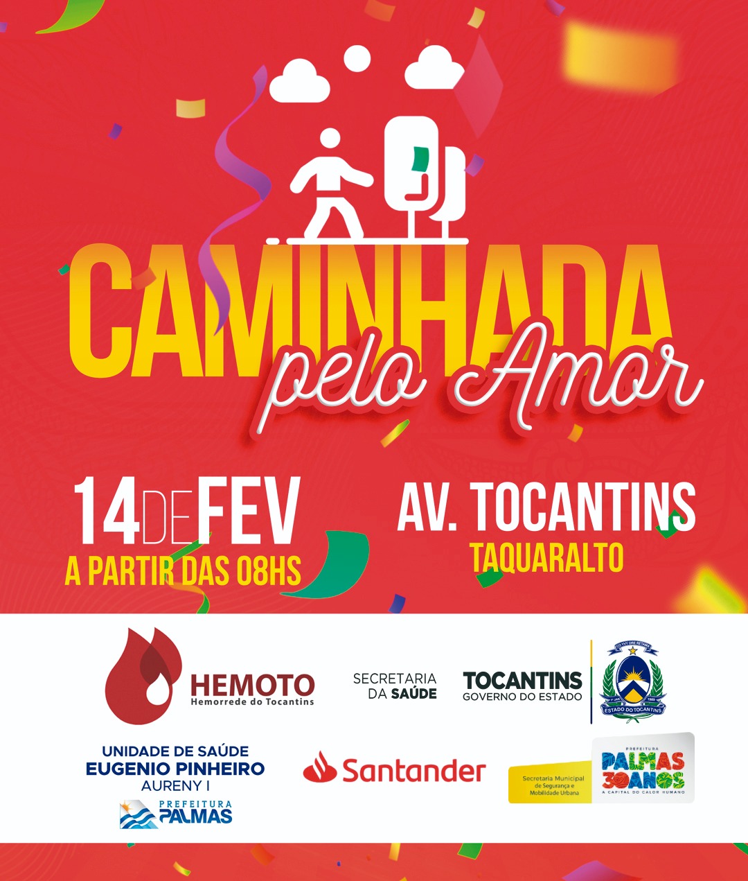 Profissionais da Saúde e Sesmu participam da Caminhada pelo Amor, em Taquaralto