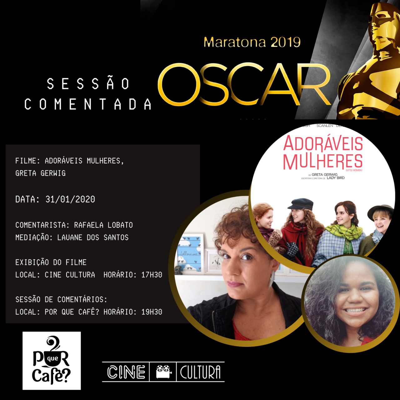 Maratona do Oscar terá sessões comentadas dos filmes O Escândalo e Adoráveis Mulheres