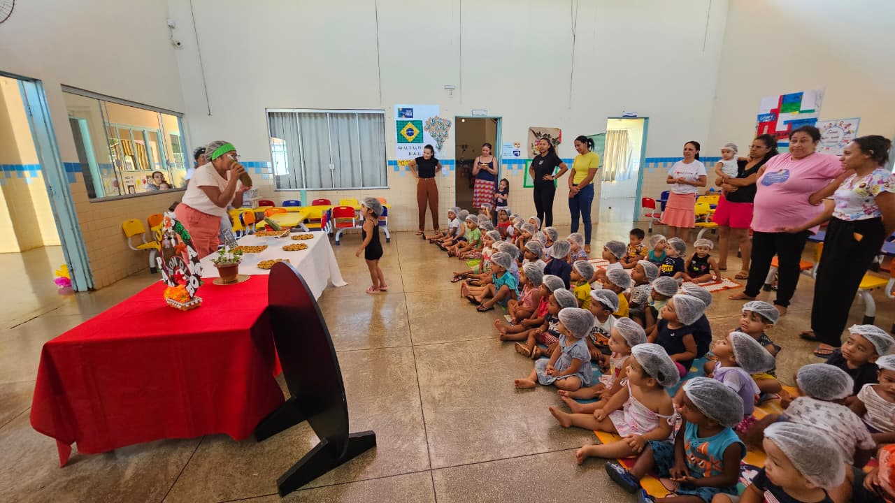 Crianças do Cmei Cantinho Feliz aprovam receita especial que será apresentada durante o 19º FGT