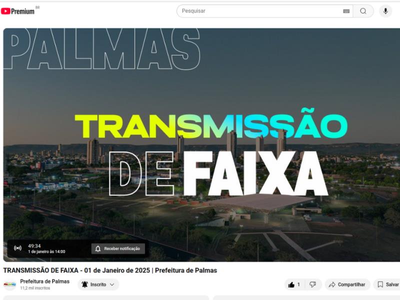 Acompanhe ao vivo a transmissão da faixa ao novo prefeito da Capital e os primeiros atos