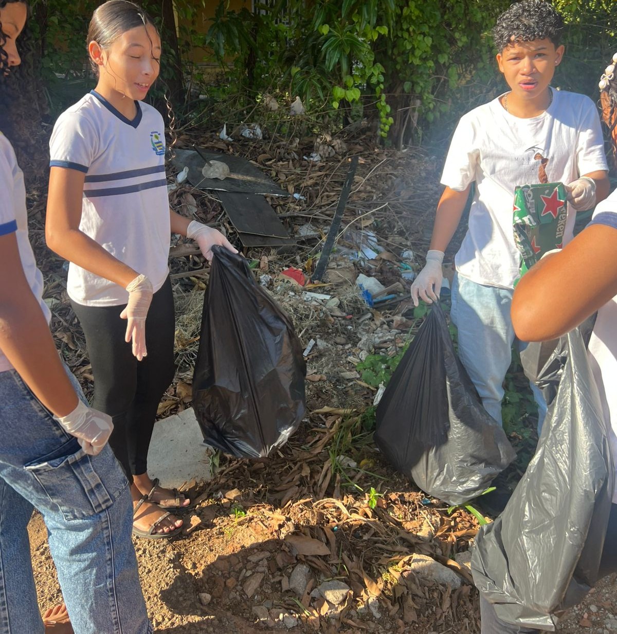 A intenção dos alunos é deixar tudo limpo antes do início do período chuvoso, evitando assim a proliferação do mosquito da dengue