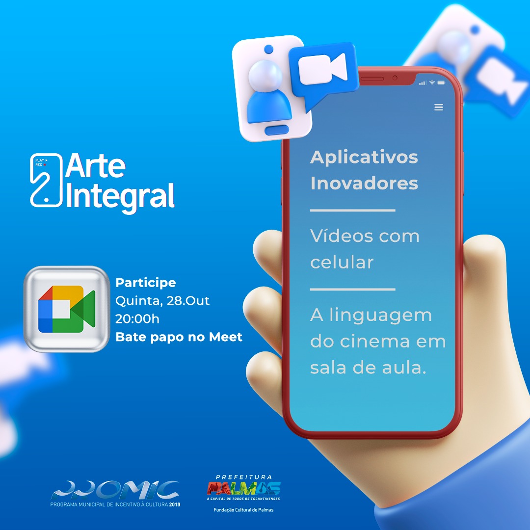 Projeto Arte Integral disponibiliza treinamento em audiovisual gratuito para professores e estudantes da rede pública