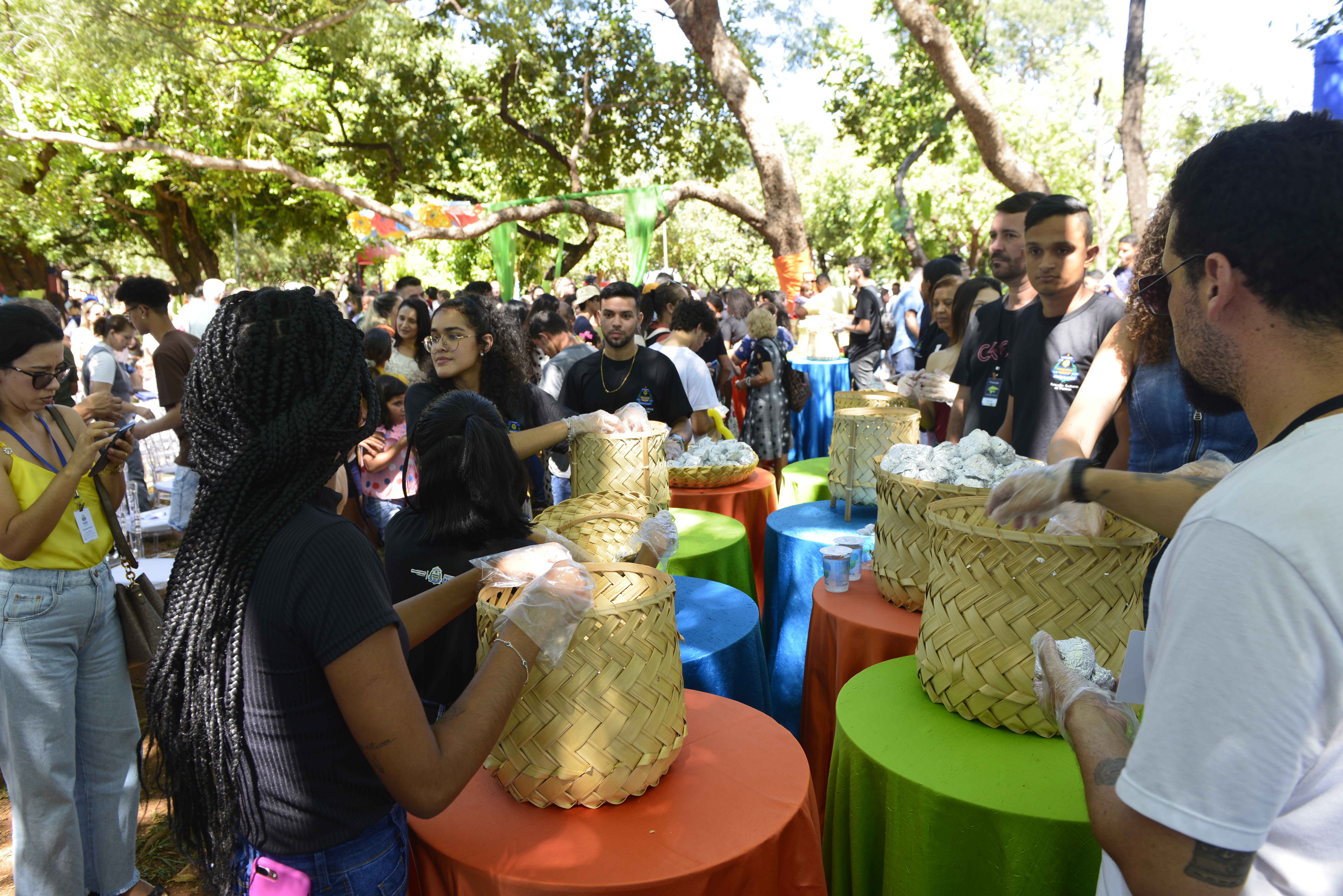 Piquenique de aniversário é marcado por anúncios e apresentações