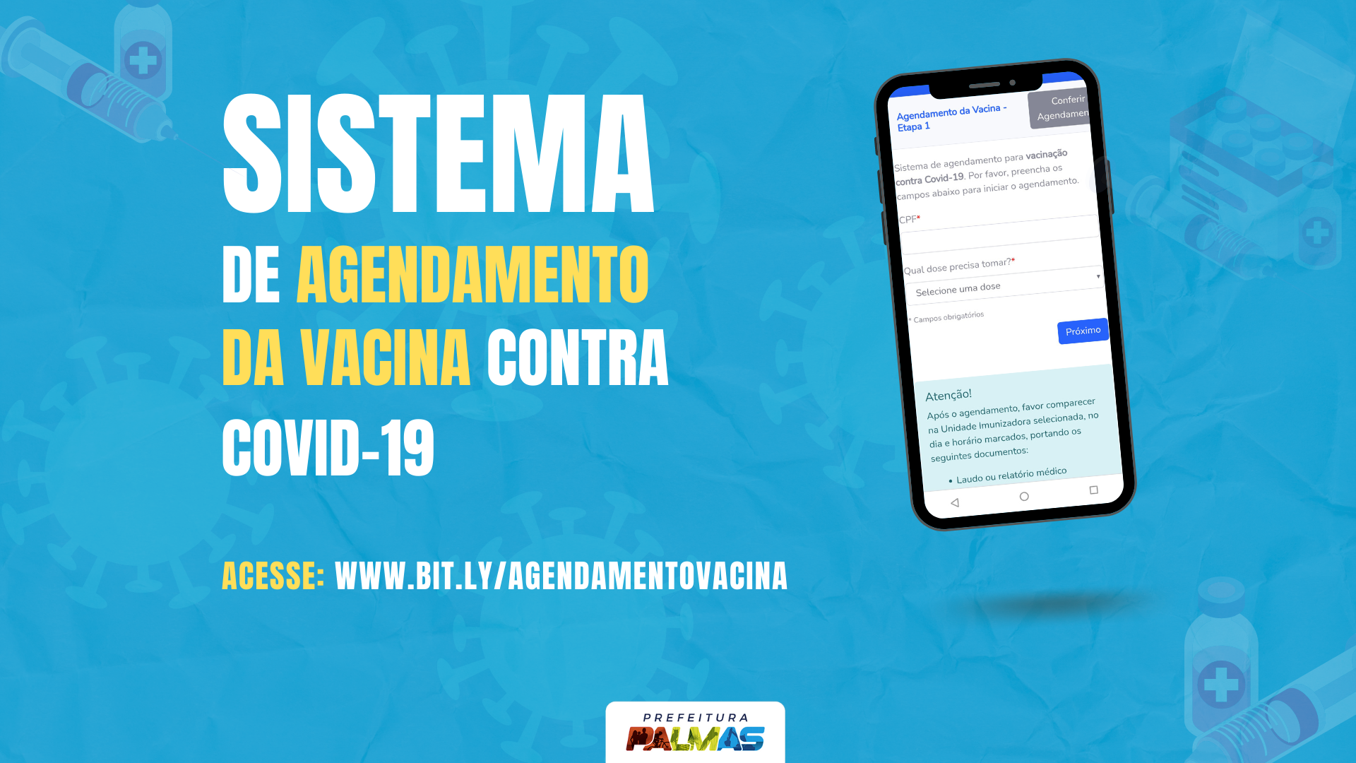 Sistema de agendamento para vacinação contra Covid-19 é lançado na programação do Aniversário de Palmas