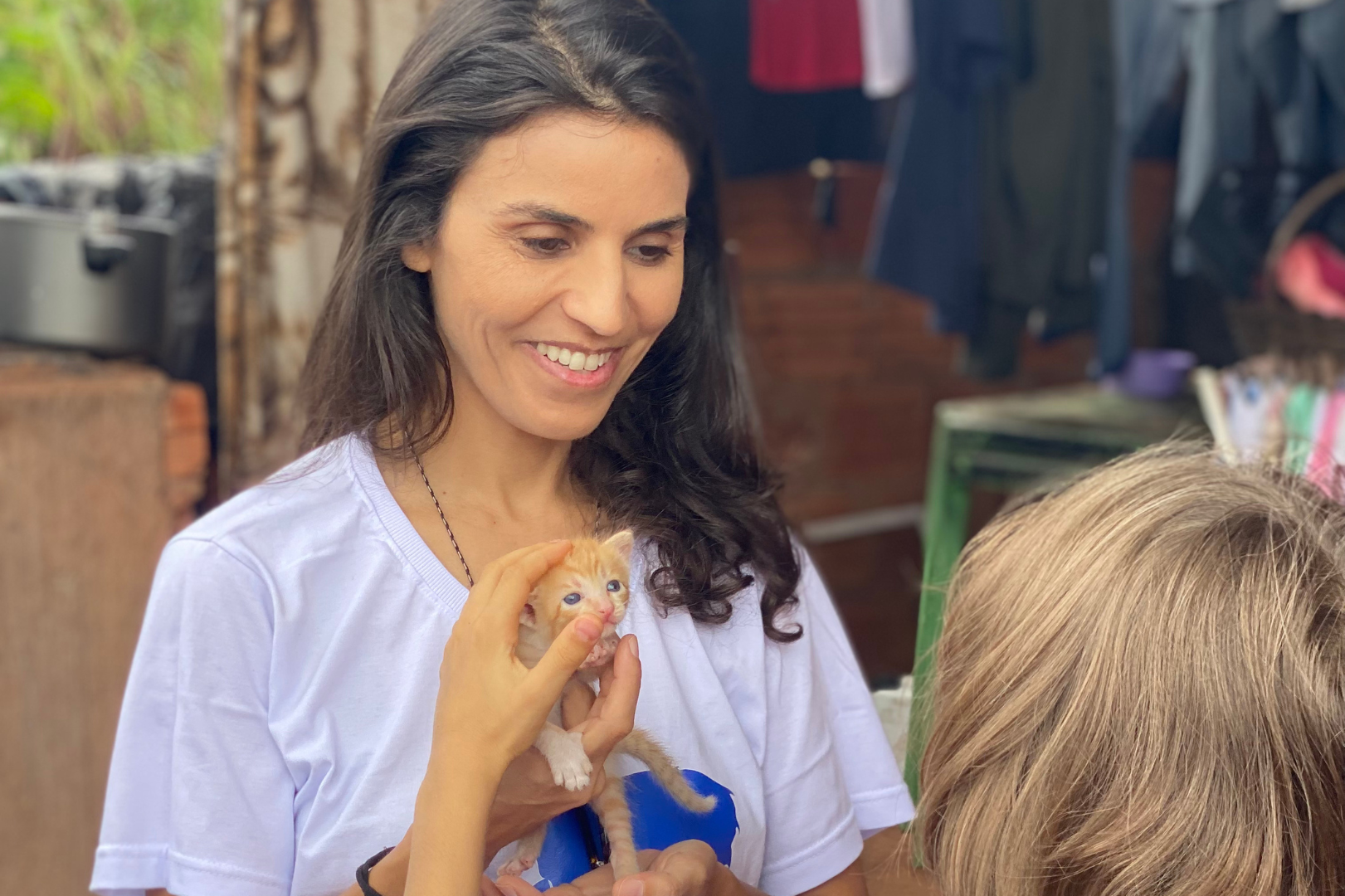 Gabriela Siqueira Campos durante a ação do Tigela Cheia