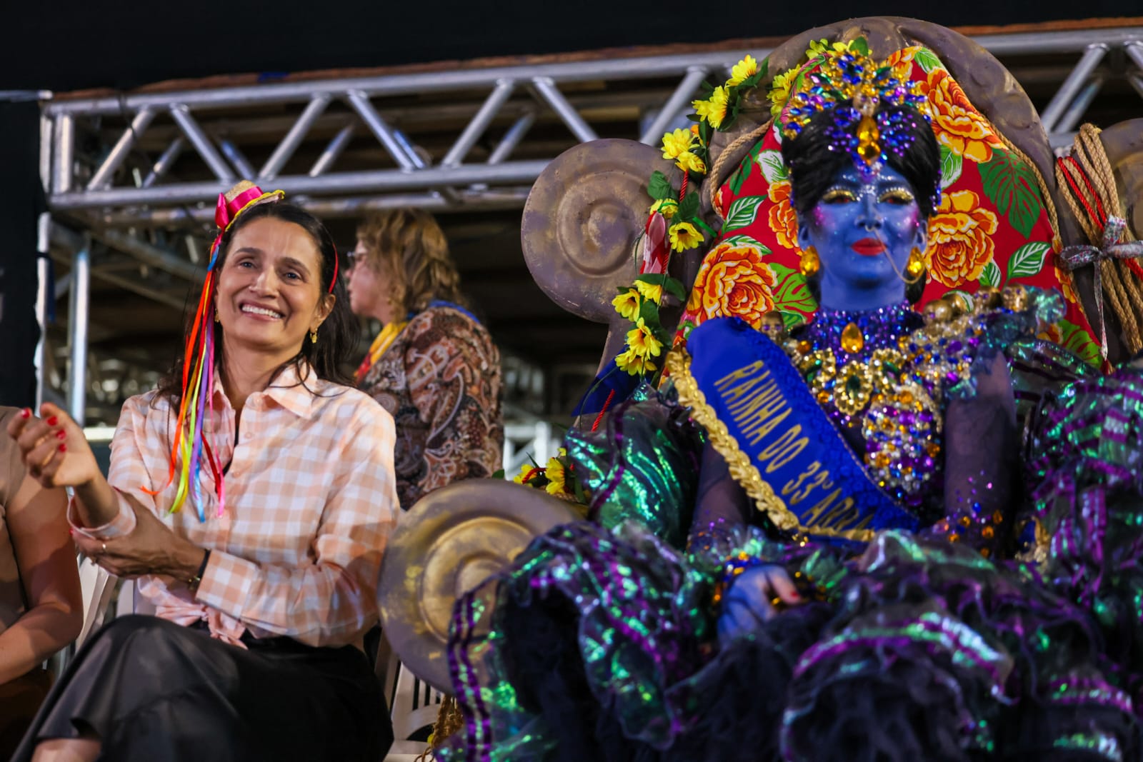 Polyanna Siqueira Campos ao lado da rainha vencedora desta edição, Ana Paula Santos - Lia Mara