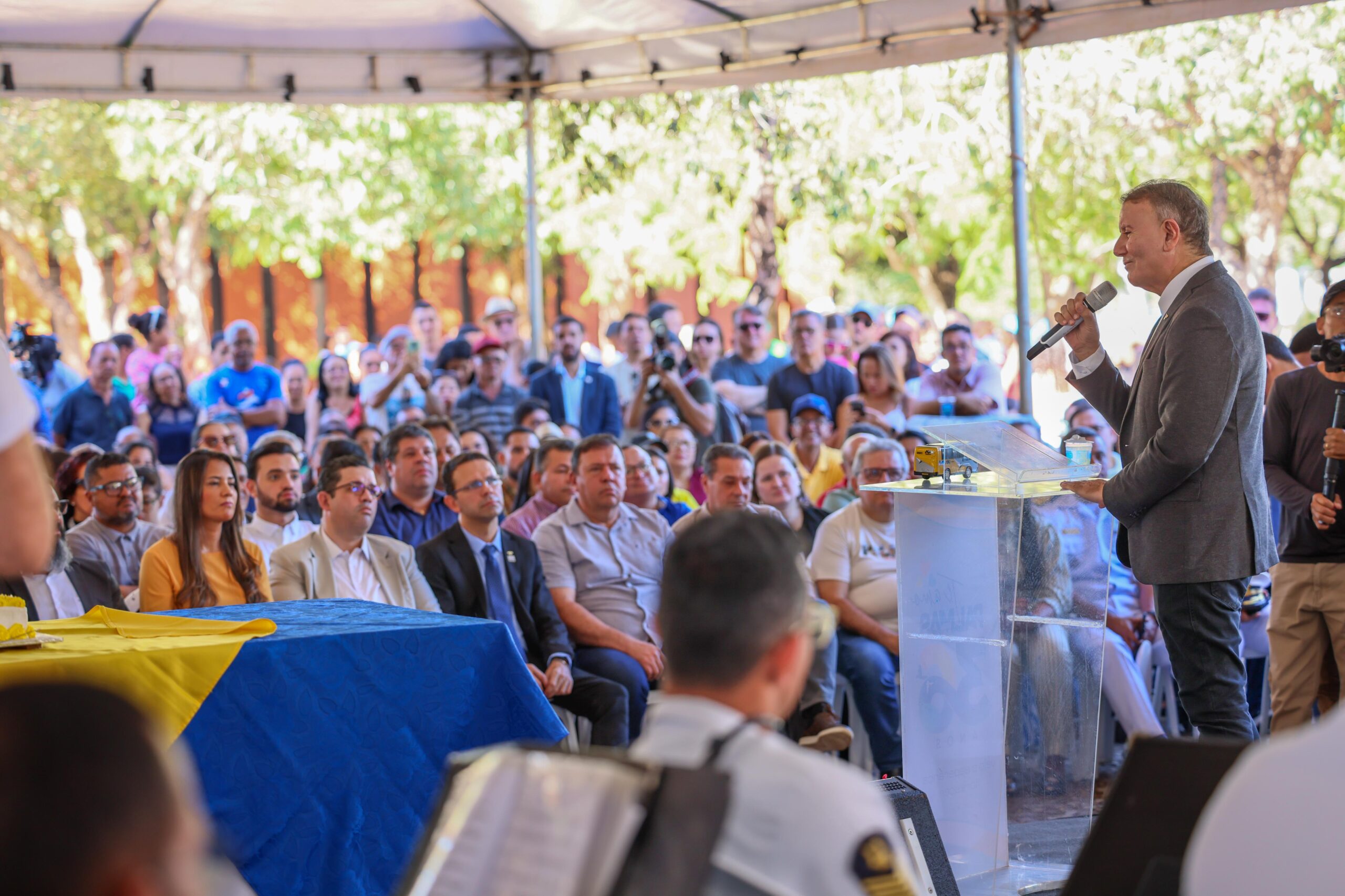 Palmas celebra 36 anos com discurso emocionado do prefeito Eduardo Siqueira Campos, no Paço Municipal