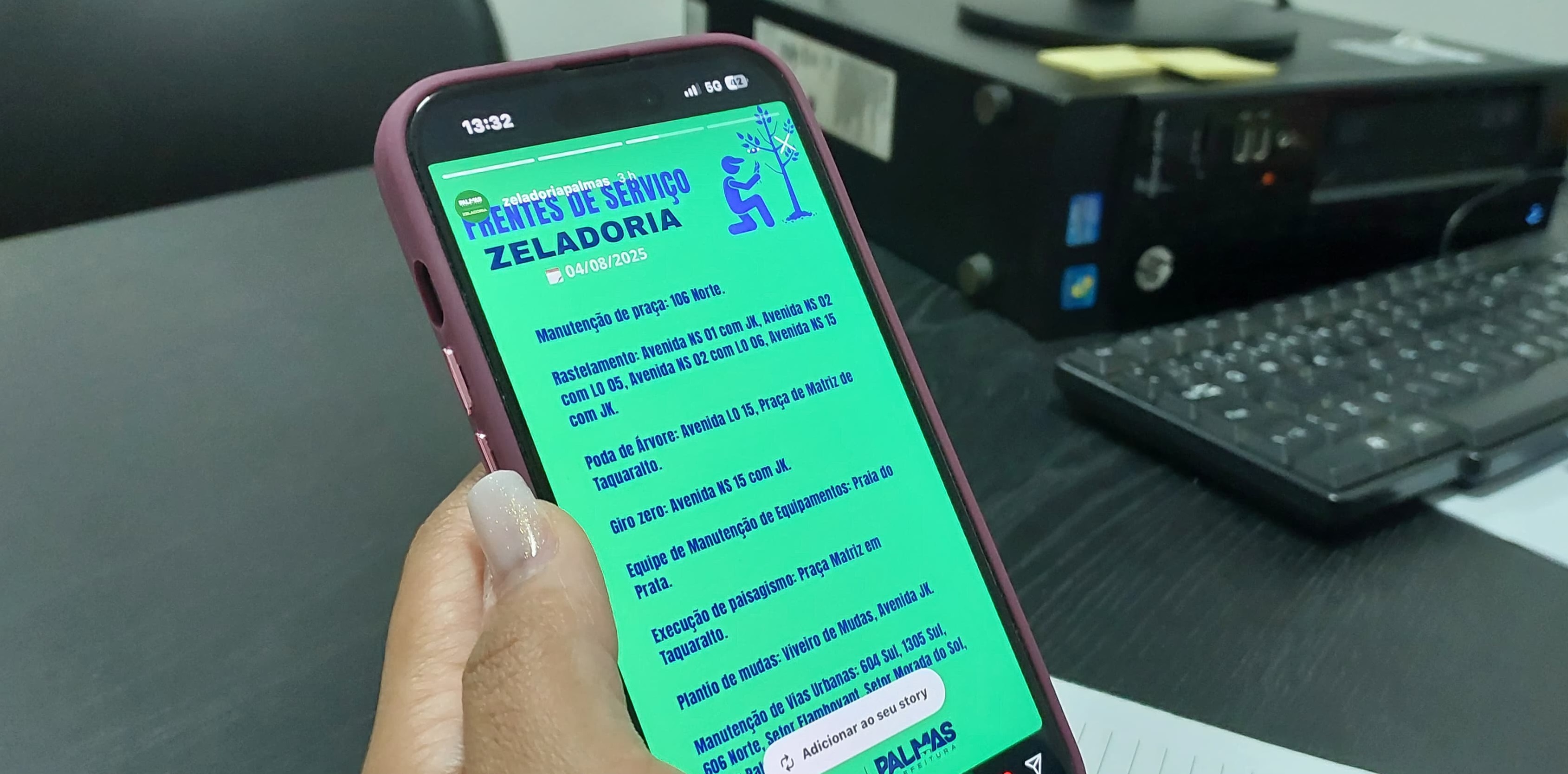 Lista com cronograma de serviços da Zeladoria disponível na internet