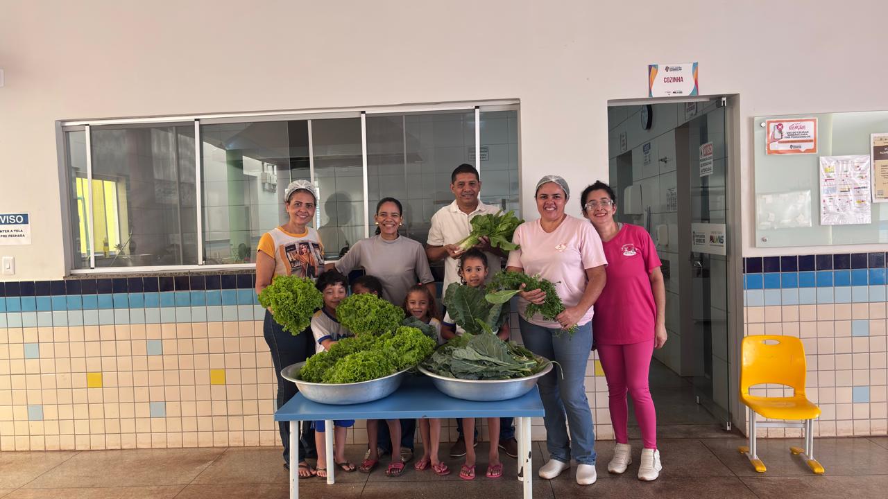 As hortaliças doadas vão ser inseridas ao cardápio do Cmei durante os próximos dias da semana