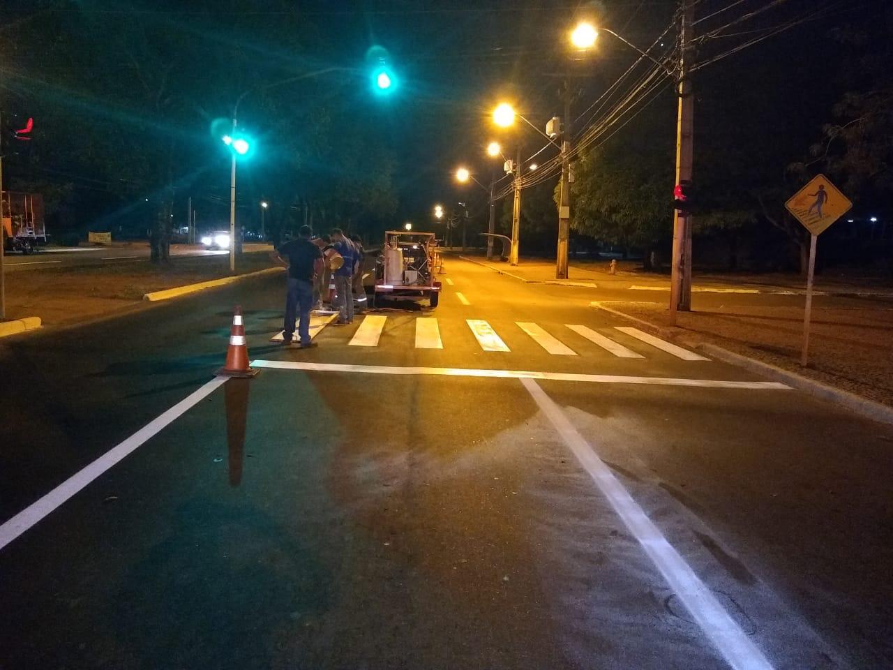 Atenção no trânsito: NS-01 sofre redução de faixas para revitalização de sinalização horizontal