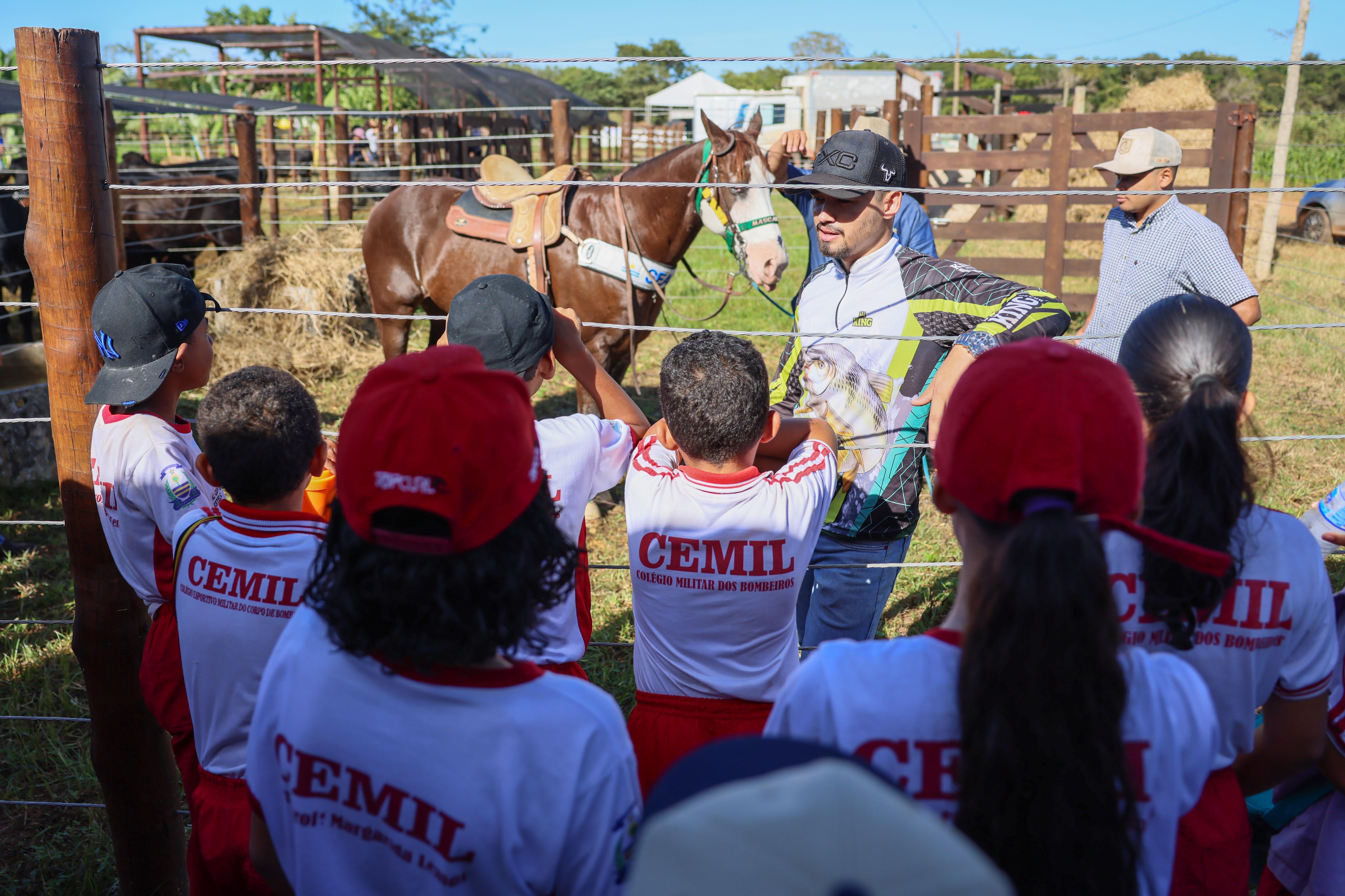 Estudantes de três undidades de ensino da Capital visitaram a Fazendinha
