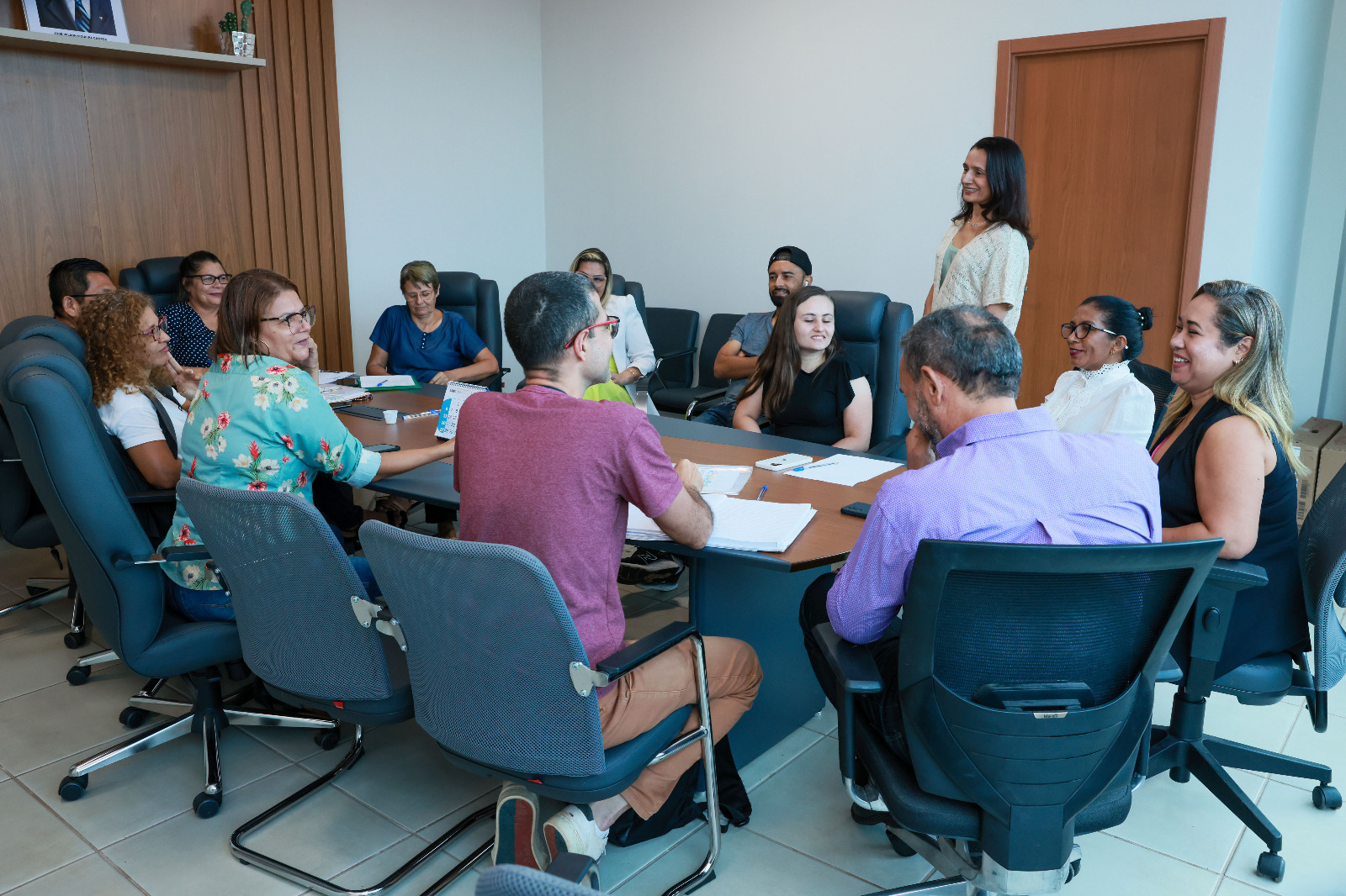Secretária de Ação Social de Palmas, Polyanna Siqueira Campos , dá boas-vindas à nova presidência e aos membros das comissões temáticas / Foto: Lia Mara