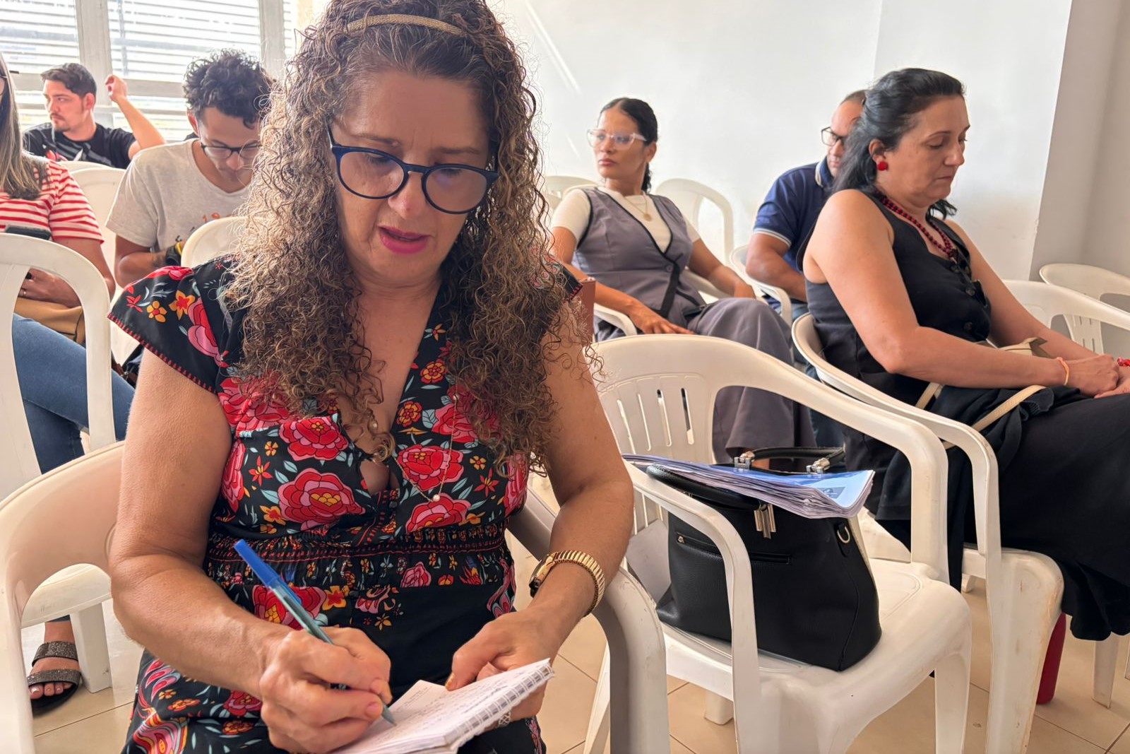 Professora de português da ETI Luiz Gonzaga, Maria Deusamar Brito, ressaltou a importância dos encontros formativos como espaço de aprendizado e troca