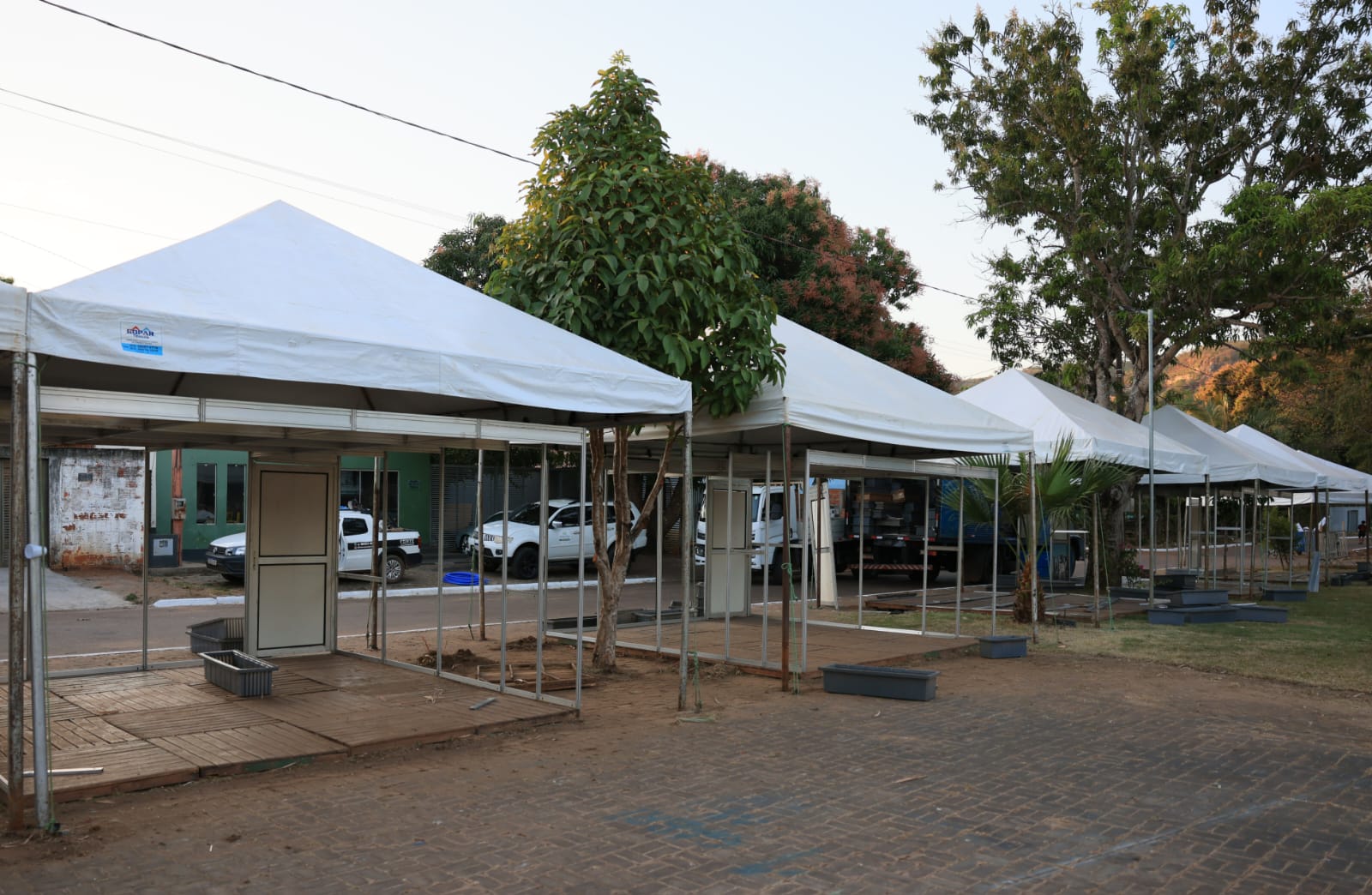 Estande do Circuito Gastronômico estão sendo montados