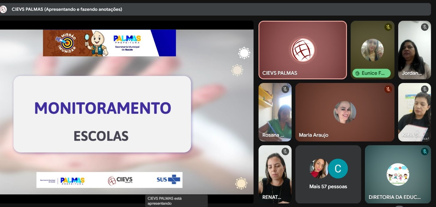 Reunião coordenada pelo Cievs Palmas contou com a participação de mais e 50 profissionais da rede municipal da Educação