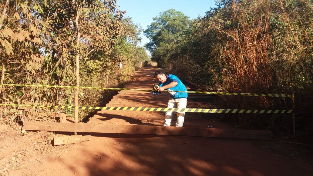 Seisp inicia reparos na ponte sobre o Córrego Prata