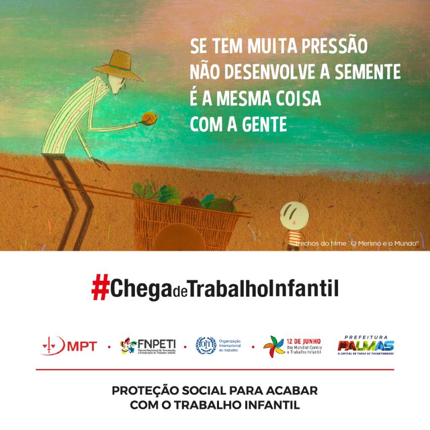 Prefeitura de Palmas alerta população sobre a importância do combate ao trabalho infantil