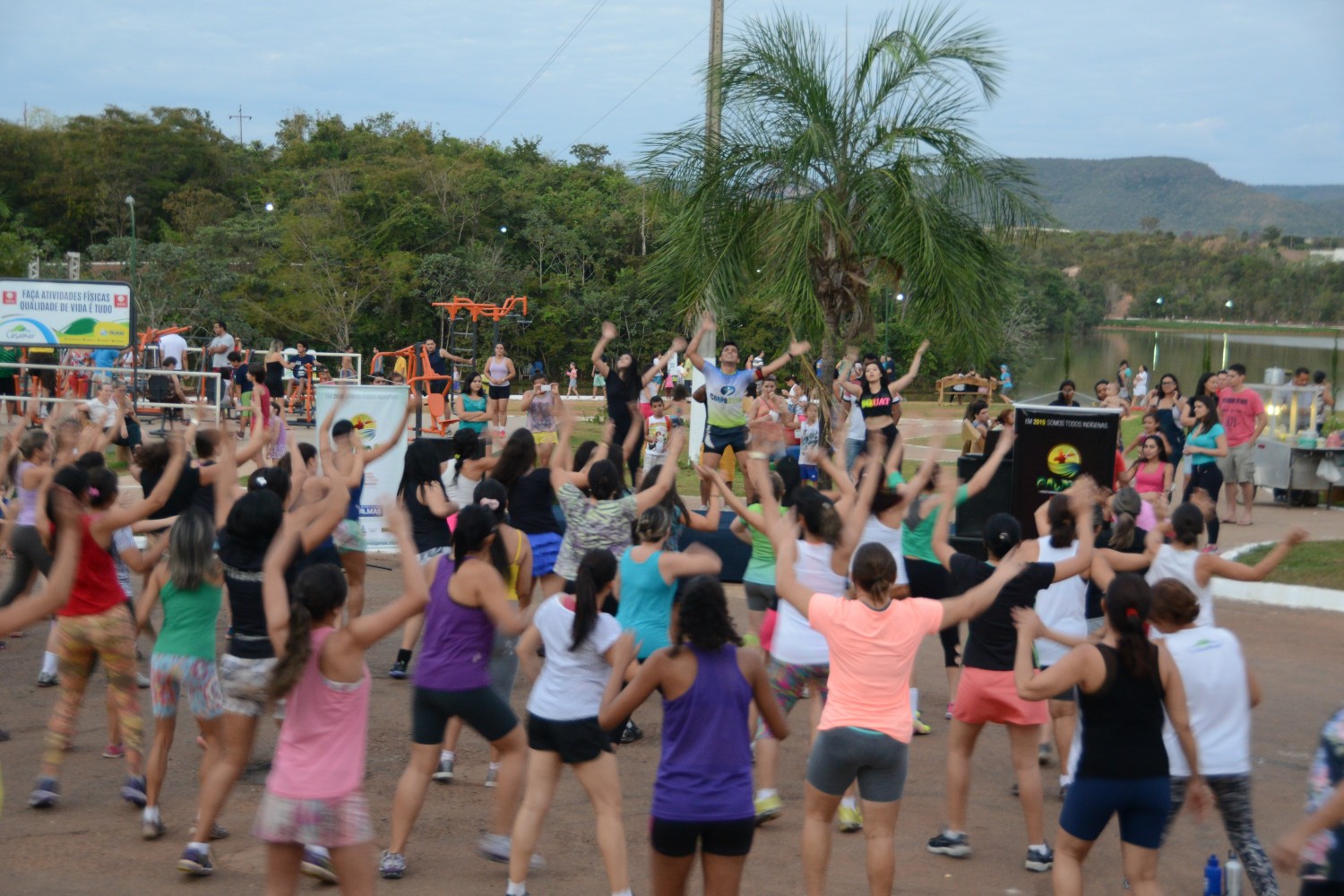 Parque Cesamar recebe aulões fitness e brinquedos infláveis neste final de semana