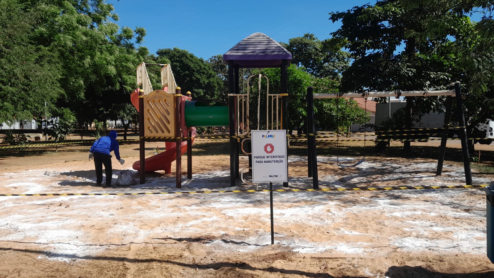 Praça da Arse 91 (904 Sul) também recebeu a mesma ação na sexta-feira, 13