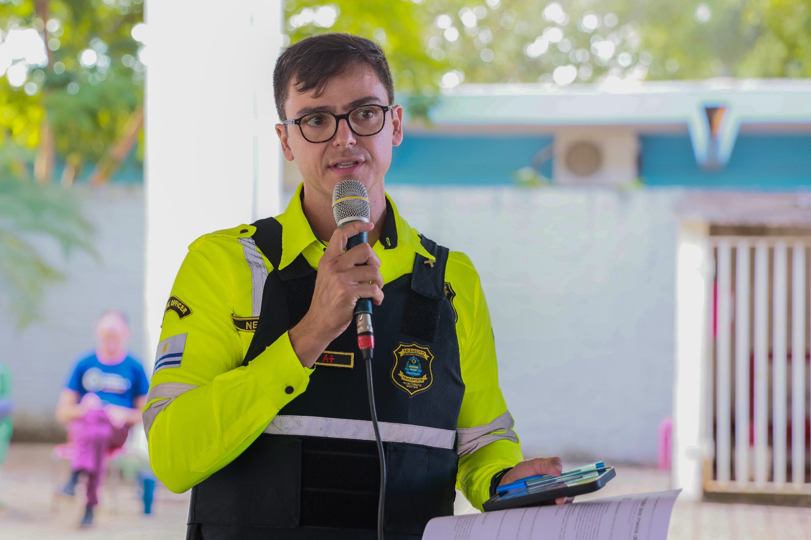 Gerente de Educação para o Trânsito, Portelinha Neto, destacou a importância de formar multiplicadores dentro das escolas / Foto: Lia Mara