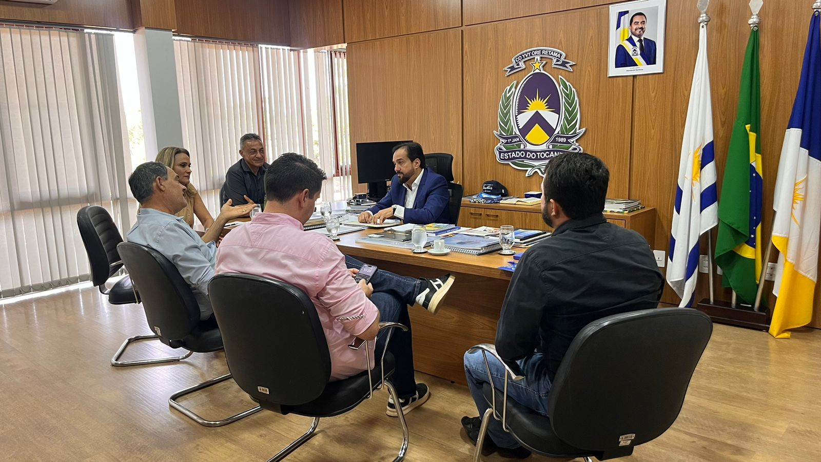 Grupo também se reuniu com  secretário de Indústria, Comércio e Serviços do Estado, Carlos Humberto Lima