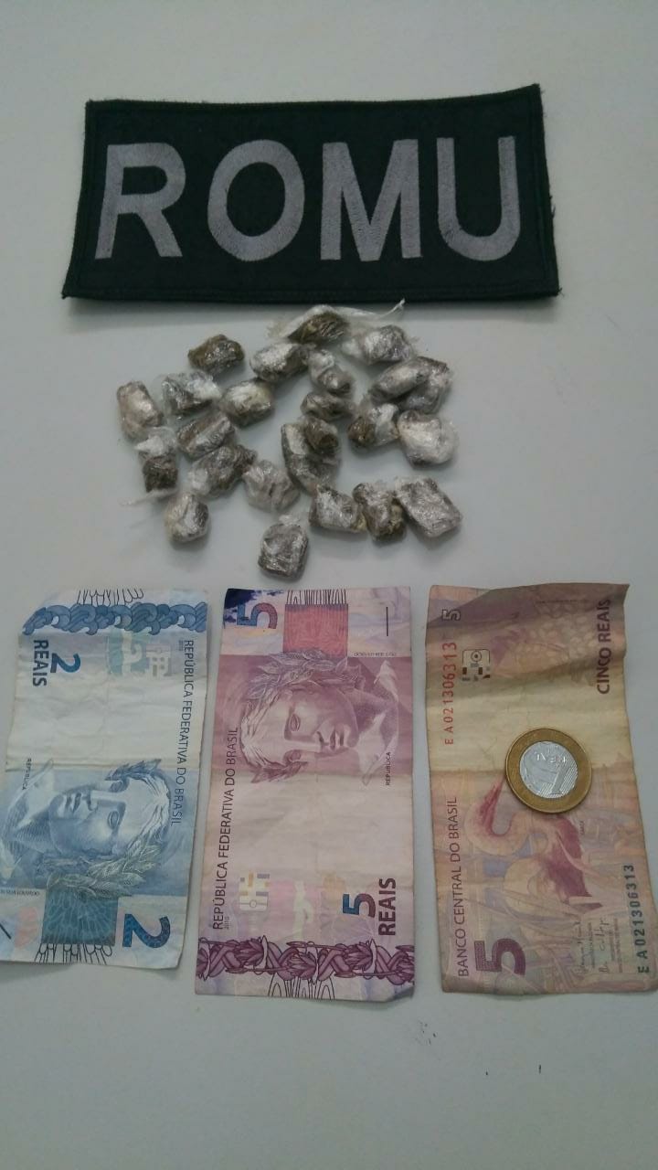 Romu apreende drogas na região Norte da Capital neste domingo, 24