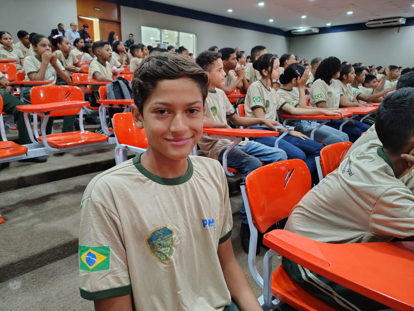 Júlio Cezar Pereira de Paula, estudante do 8º ano, afirmou ter saído da palestra mais motivado a aproveitar as oportunidades