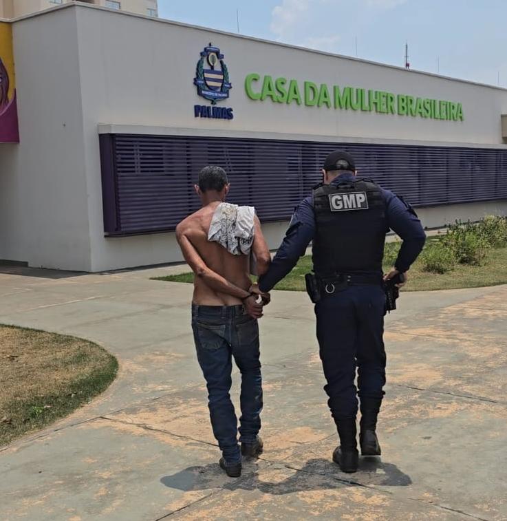 Guarda Metropolitana de Palmas prende homem em flagrante por descumprimento de medida protetiva no Jardim Taquari