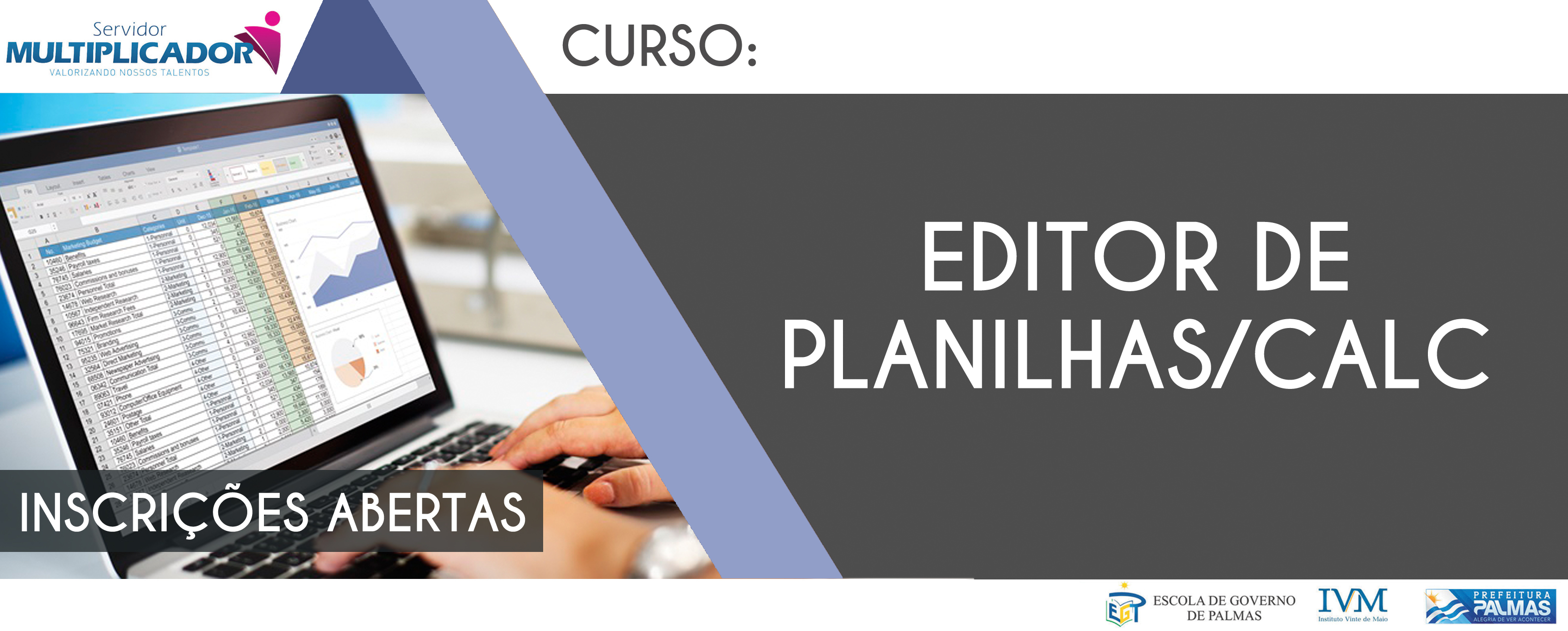 Abertas inscrições para o curso de “Editor de Planilhas – Calc”