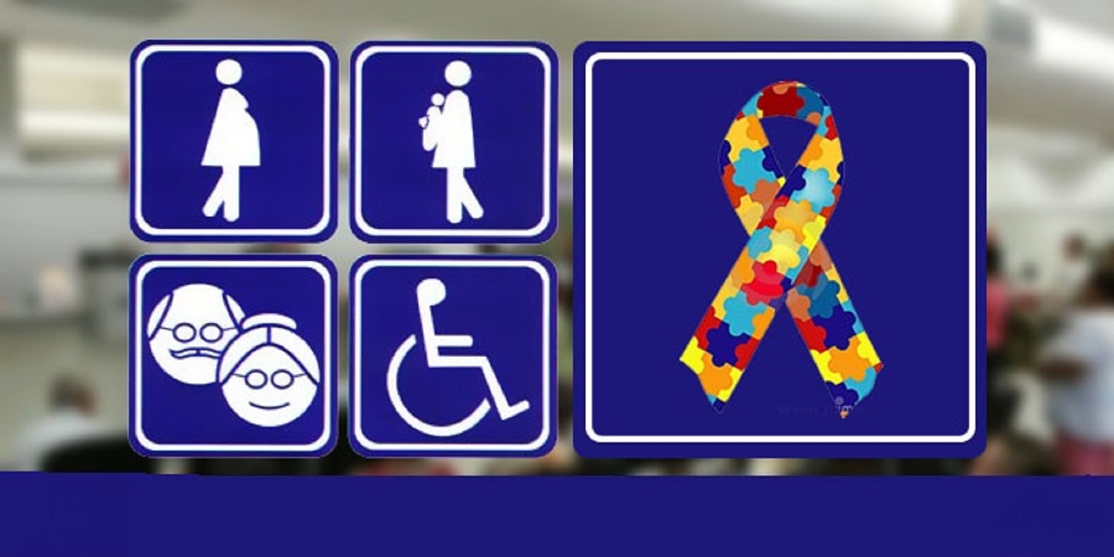 Prefeito sanciona lei que determina inclusão do símbolo de autismo em placas de atendimento prioritário