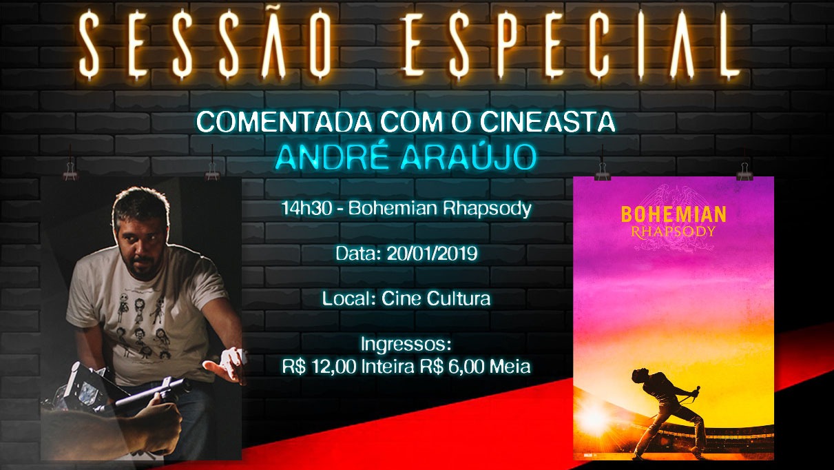 Em sessão comentada pelo cineasta André Araújo, Cine Cultura dará início às exibições dos filmes premiados em 2019