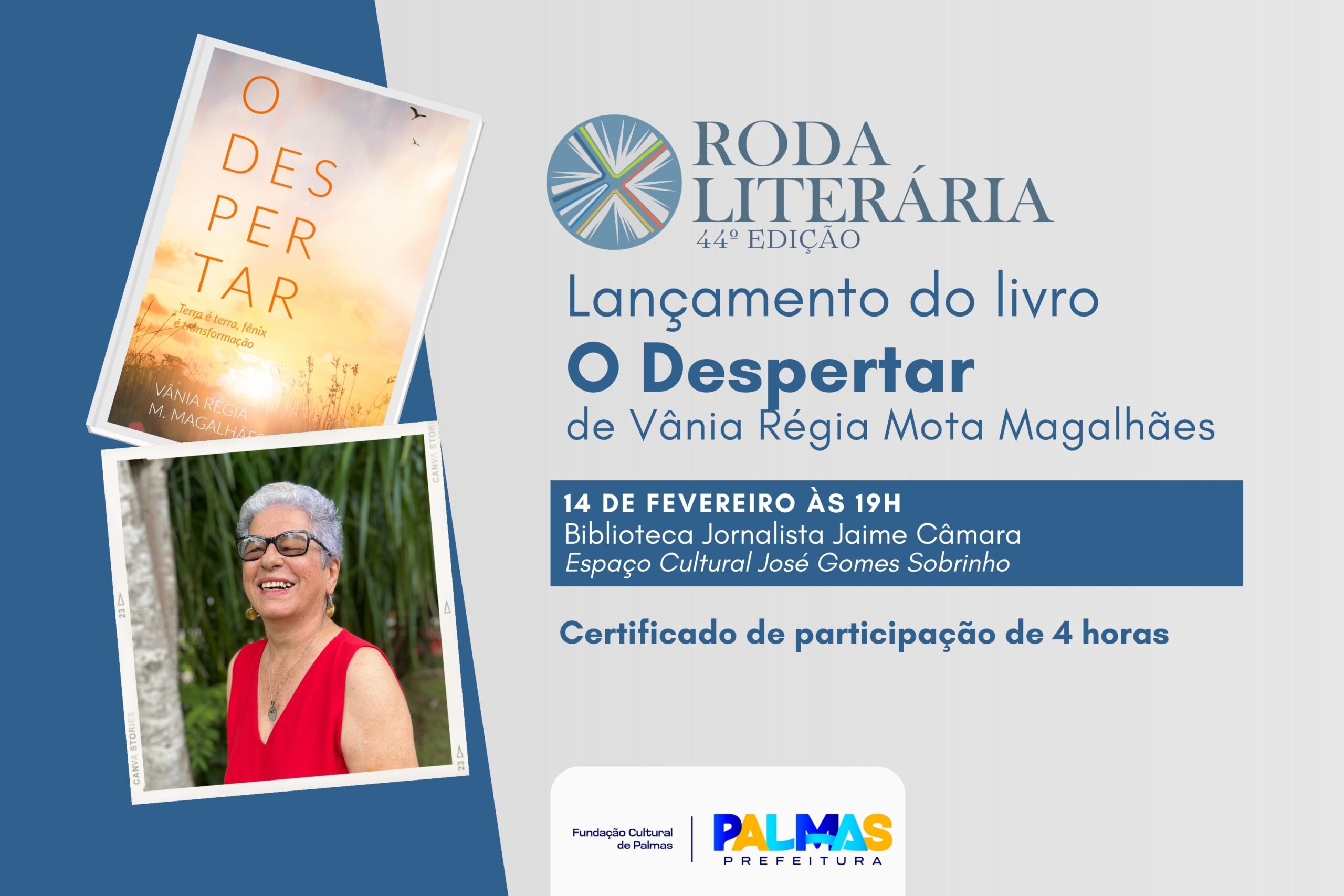 44ª edição da Roda Literária terá escritora que realiza sonho e lança livro de poemas