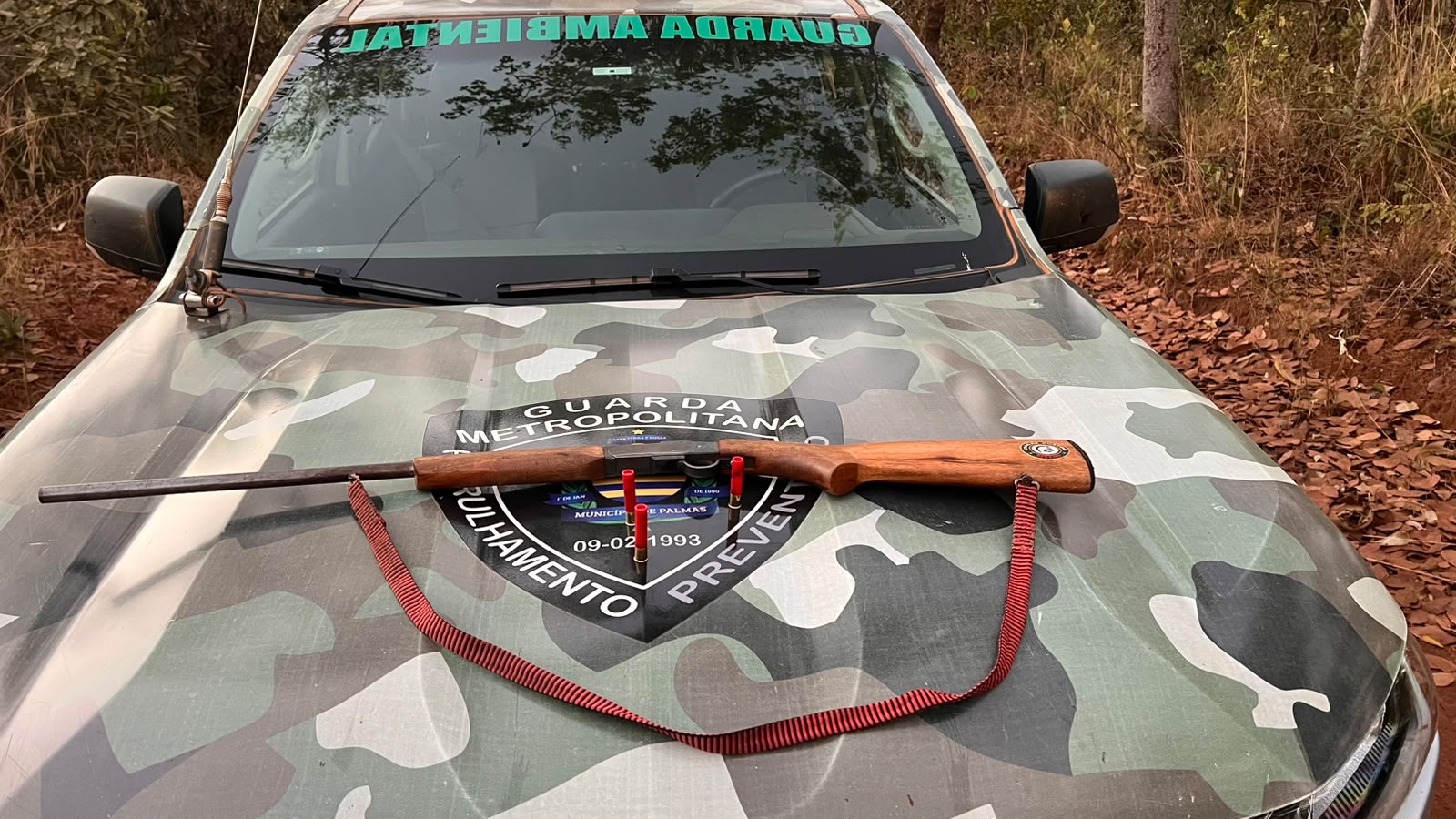 Guarda Metropolitana de Palmas prende suspeito por violência doméstica e apreende arma de fogo durante patrulhamento na zona rural