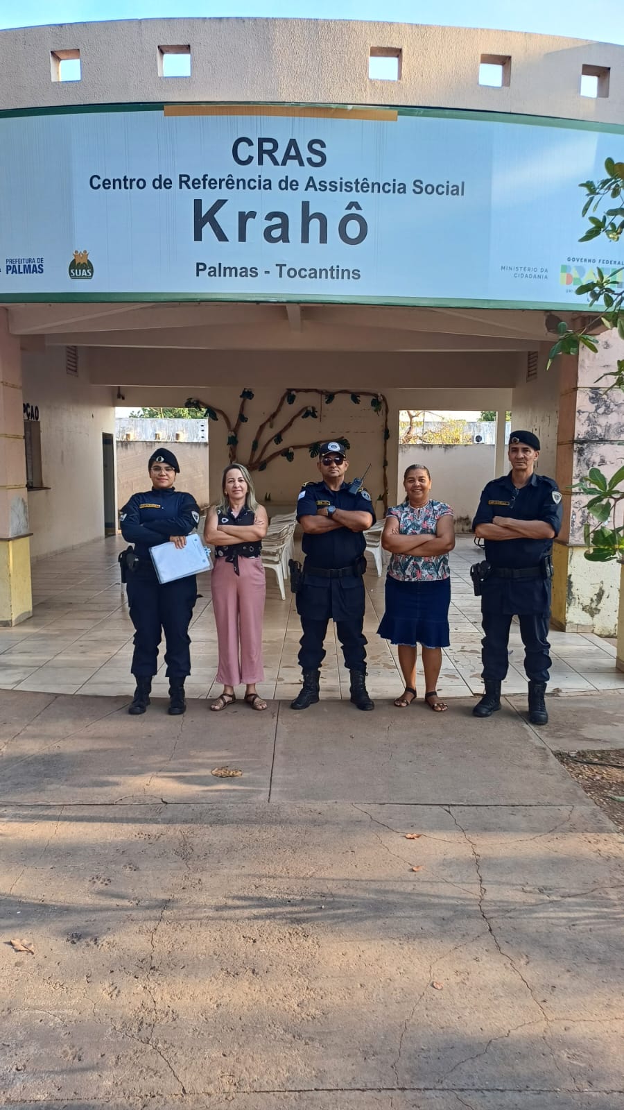 Equipe do Patrulha Mulher Segura visita CRAS Krahô, localizado na Quadra 1.304 Sul