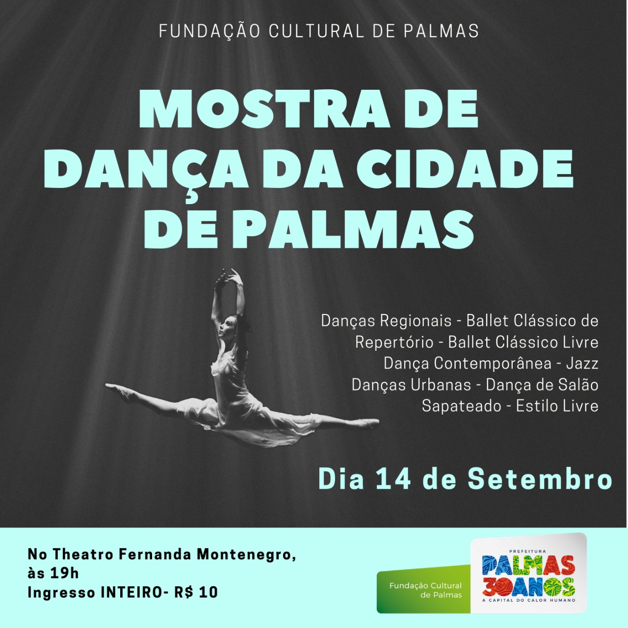 Mostra de Dança da Cidade de Palmas contará com apresentações de 20 coreografias