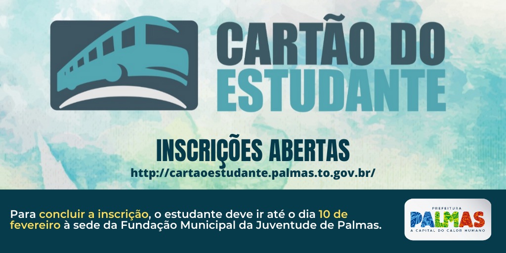 Estudantes têm até segunda-feira, 10, para concluírem processo de inscrição no Programa Cartão do Estudante 2020