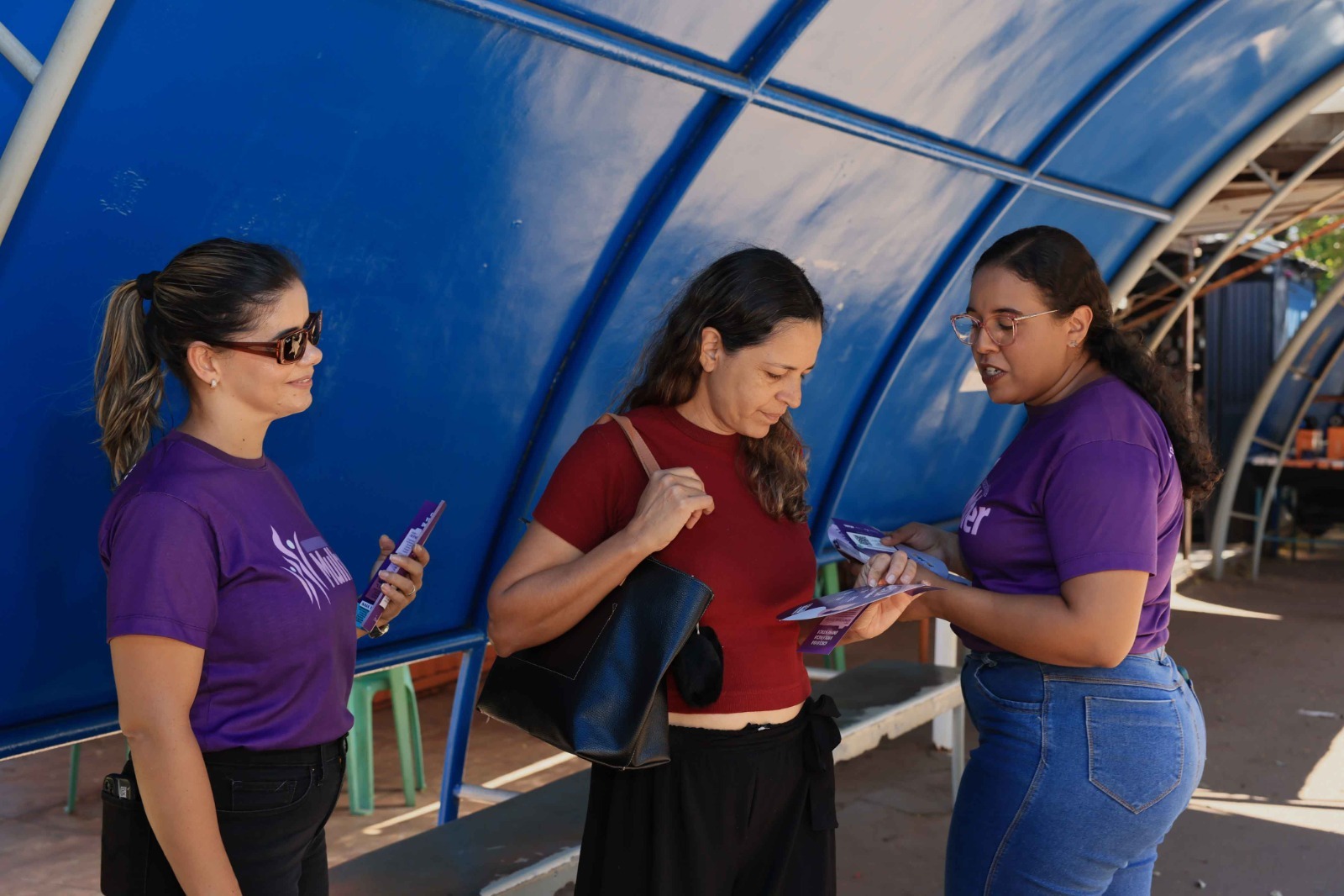 A mobilização aconteceu em frente à Rádio Jovem FM e na estação Apinajé - Foto: Francisco Barros