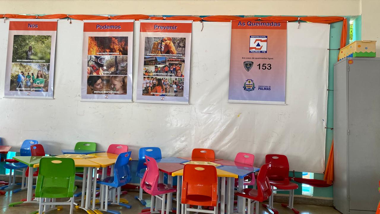 Durante a atividade, os alunos receberam orientações sobre atitudes responsáveis para evitar incêndios e como acionar os órgãos competentes em situações de emergência