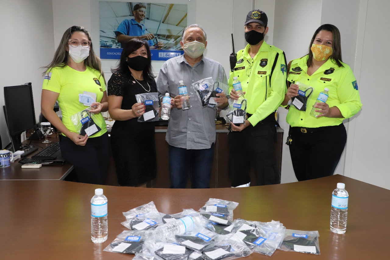 Covid-19: agentes de Trânsito são contemplados com doação de máscaras de proteção e álcool em gel para o combate à proliferação do coronavírus