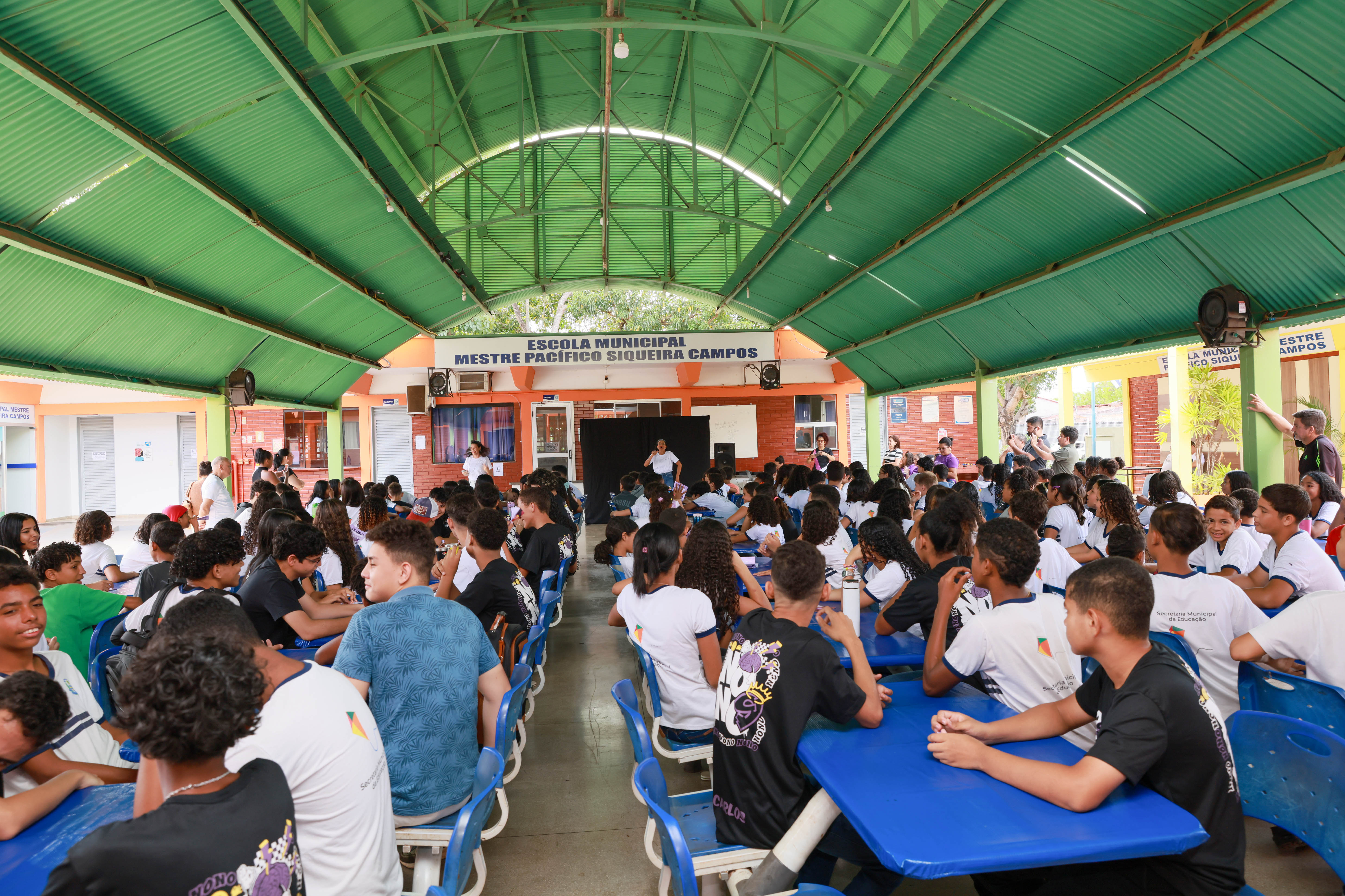 Data: 14/05/2025. Ação educativa sobre os direitos das mulheres na Escola Municipal Mestre Pacífico Siqueira Campos